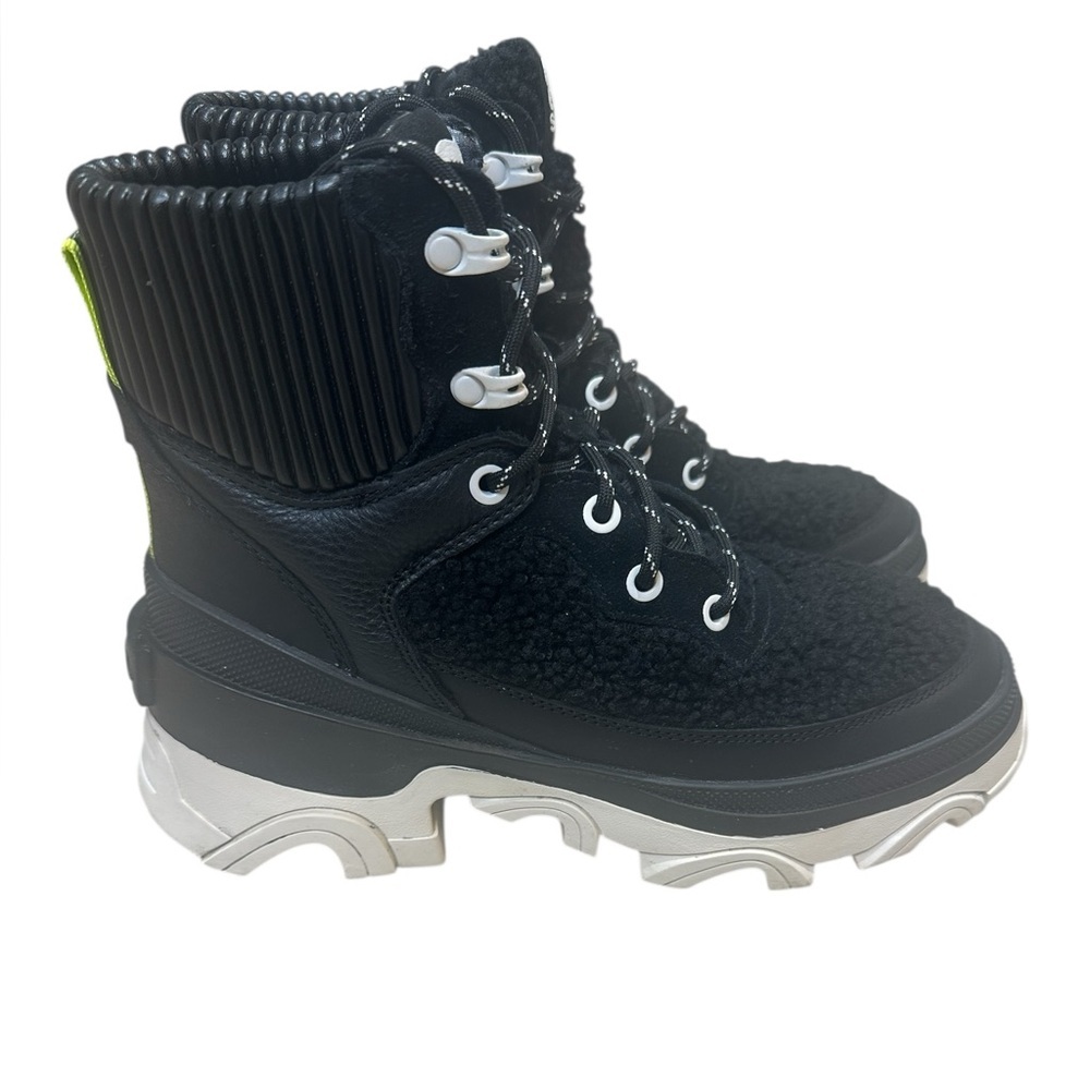 Sorel Black and White Lace-Up Boots - Picture 7 of 13